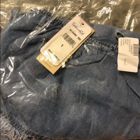 ✨ NWT Splendid blue denim one shoulder dress small - Picture 4 of 5